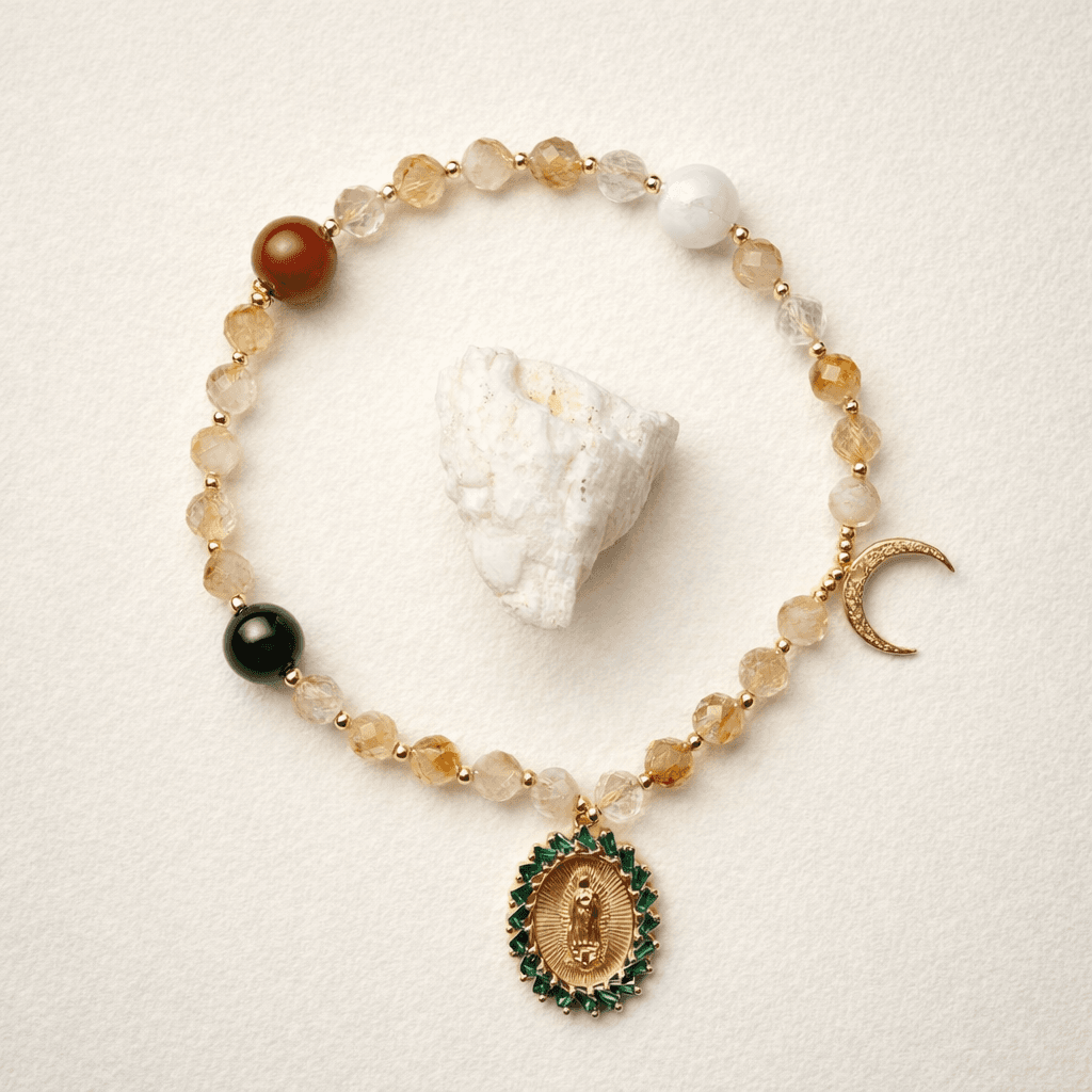 Różaniec księżycowy z cytrynu